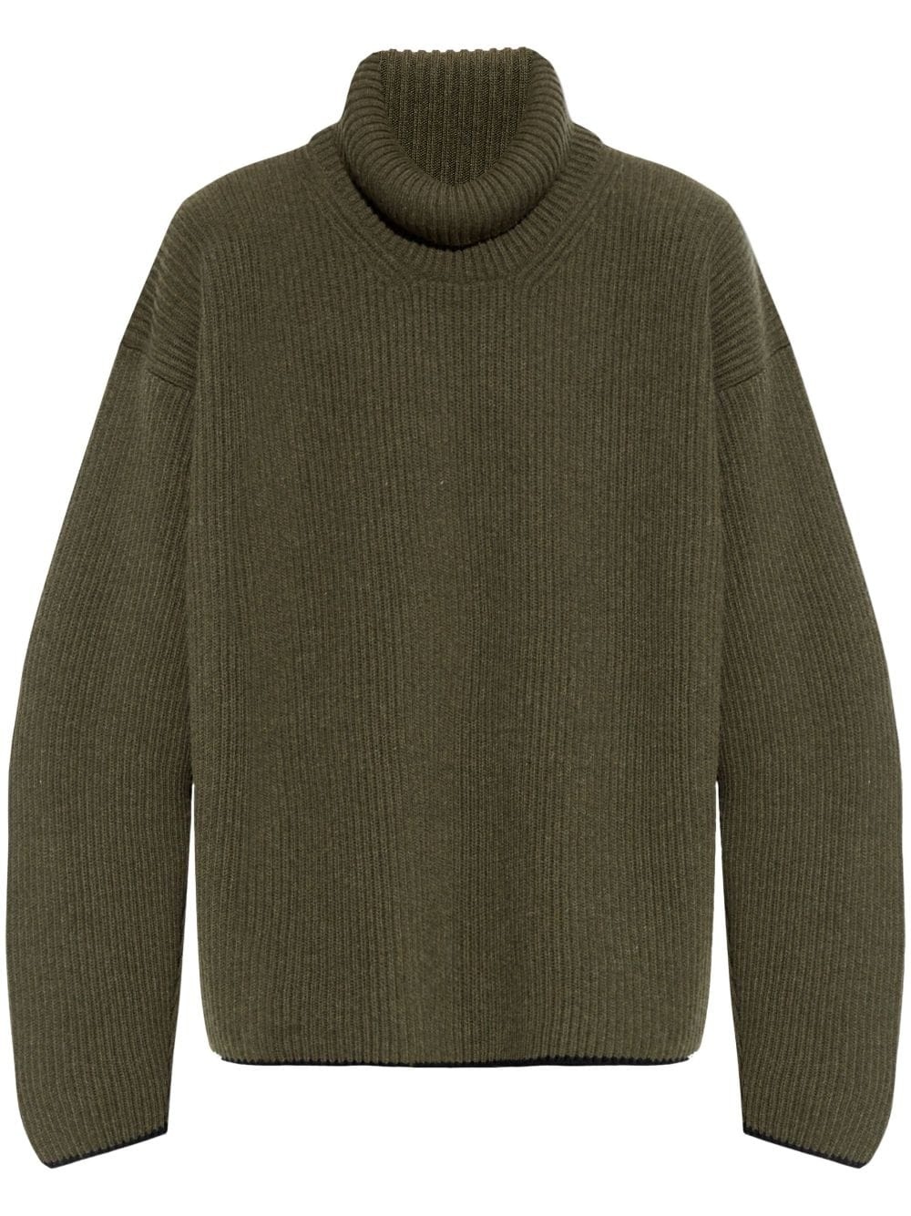 rib wool jumper - 1