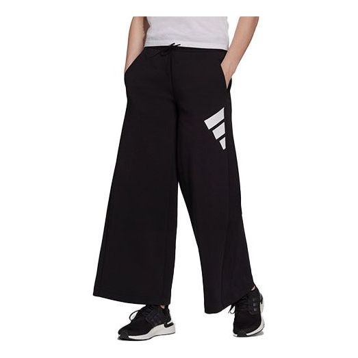 (WMNS) adidas Mid Waist Lacing Sports Pants/Trousers/Joggers Black H57354 - 1