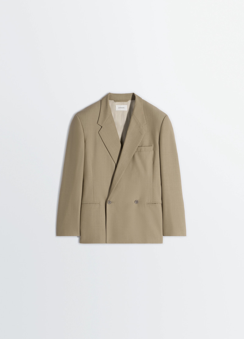DOUBLE BREASTED TAILORED JACKET IN TROPICAL POLYWOOL 1