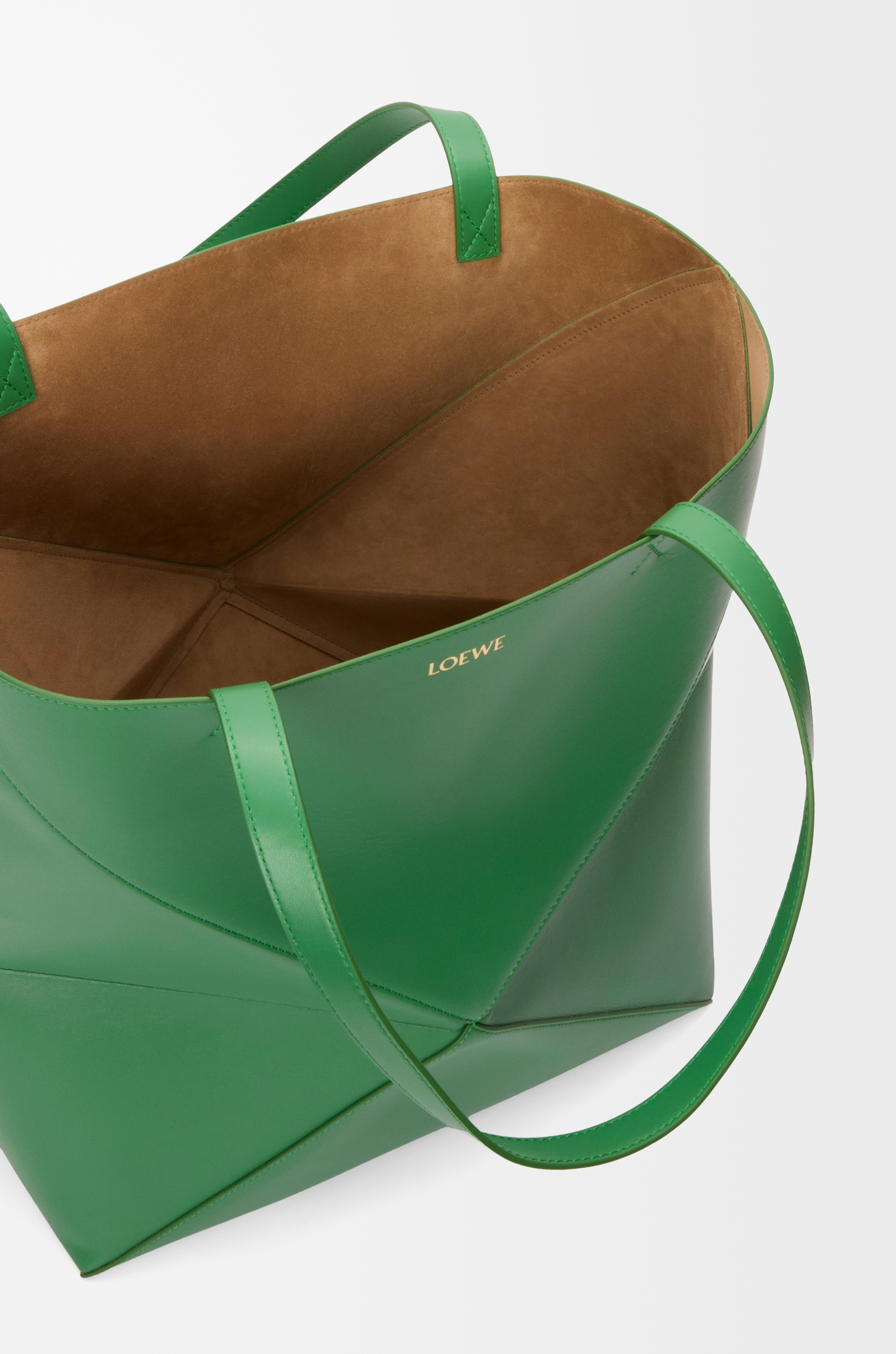 XL Puzzle Fold tote in shiny calfskin - 7