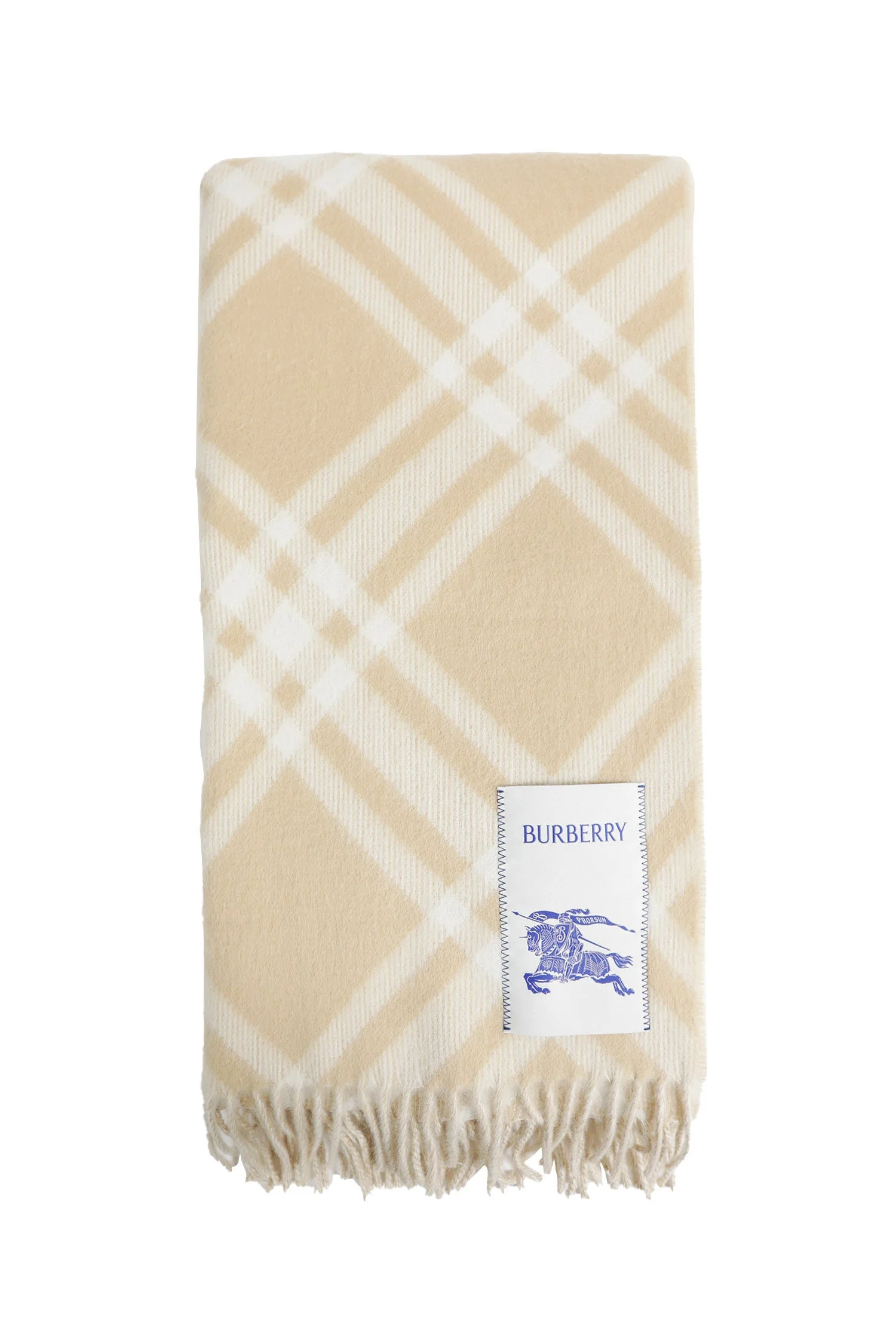Check Alpaca Wool Scarf - 1