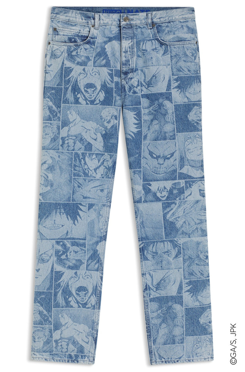 HUGO X JUJUTSU KAISEN BAGGY-FIT JEANS WITH CHARACTER PRINT 1