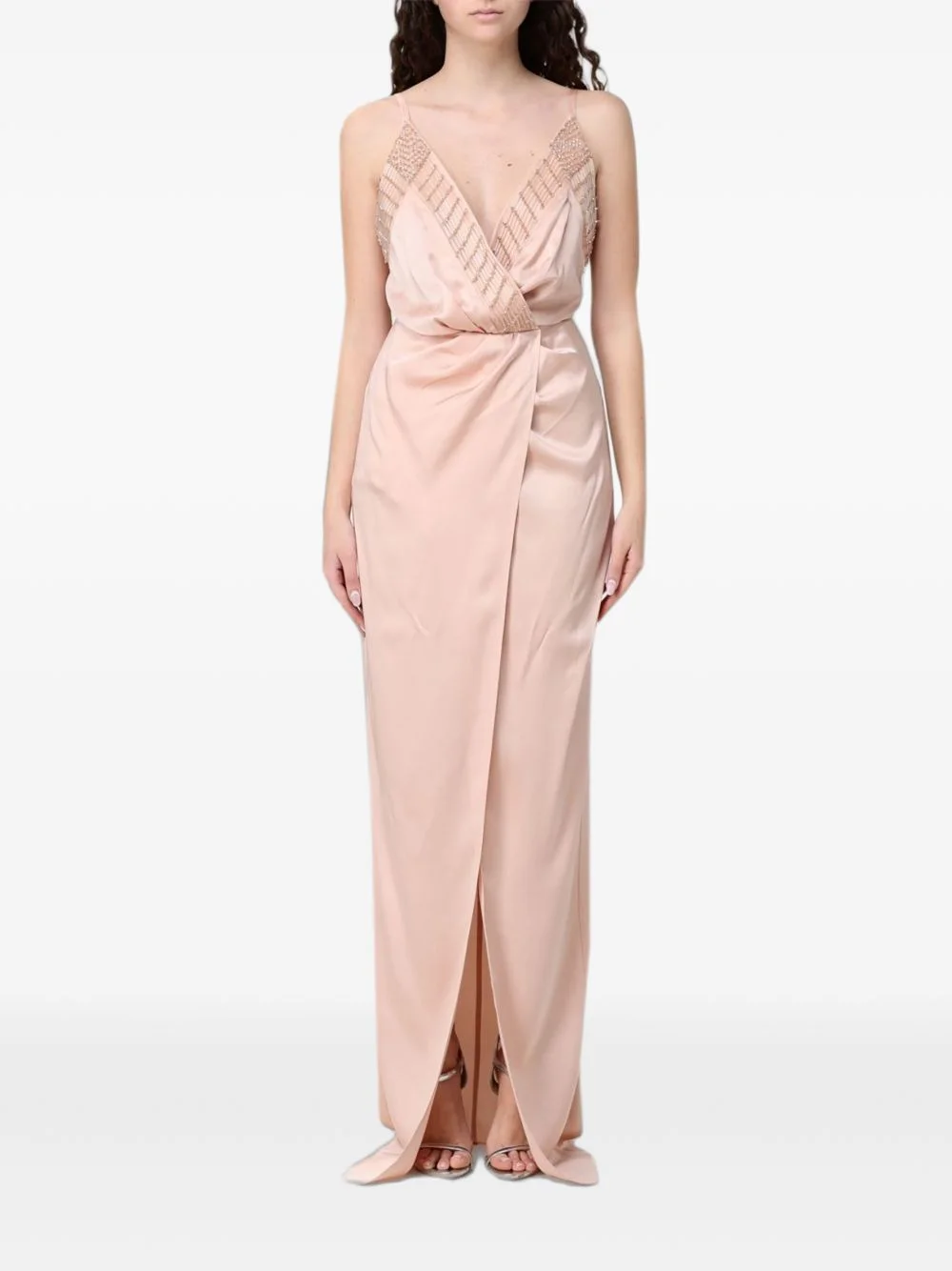 bead-embellished maxi dress - 1