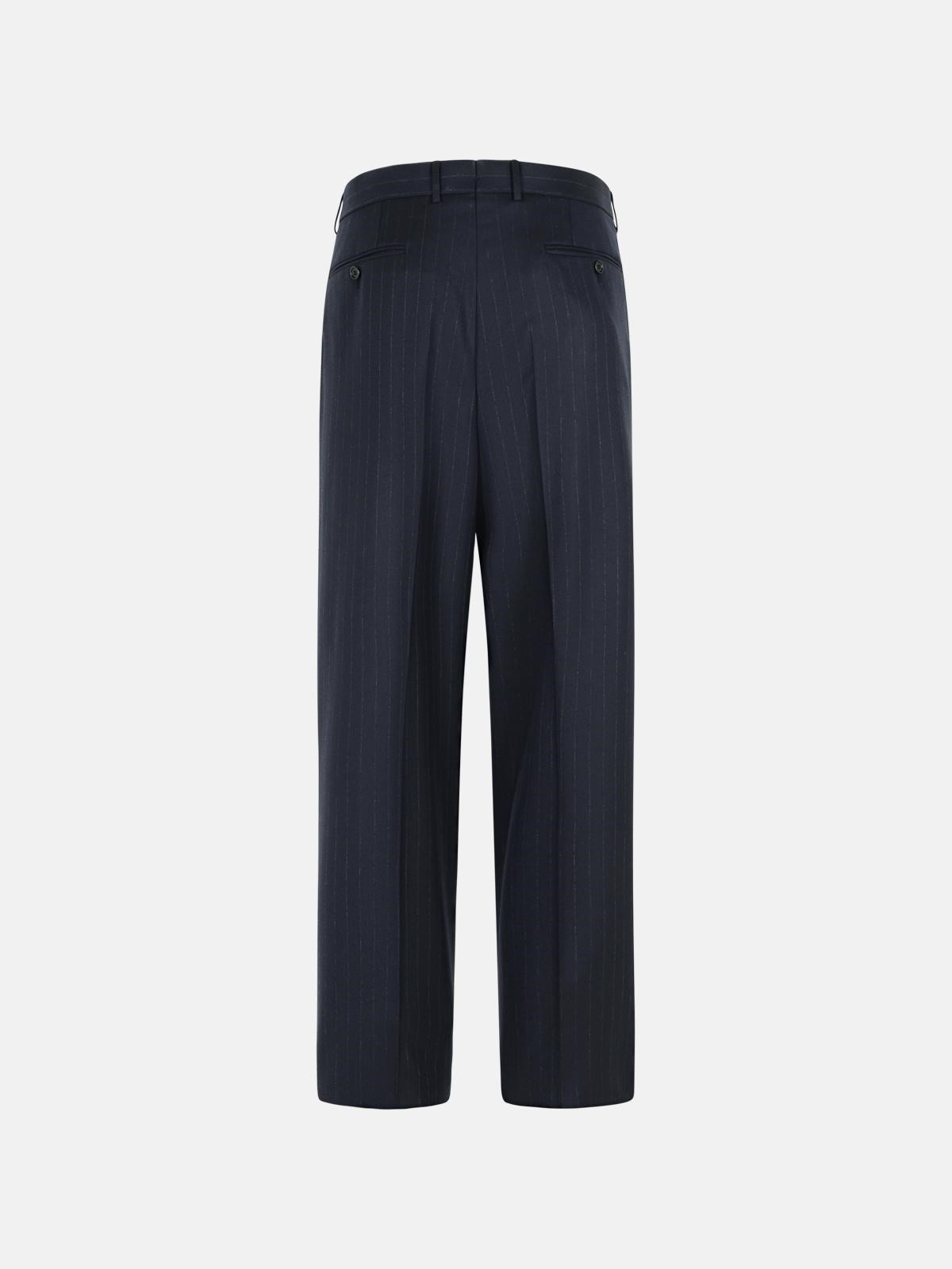 NAVY WOOL TROUSERS - 3