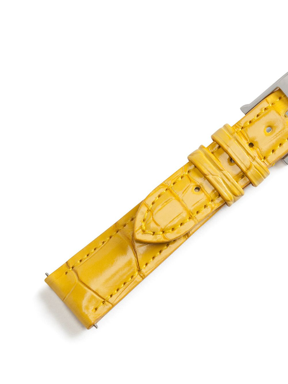 logo-embossed watch strap - 2