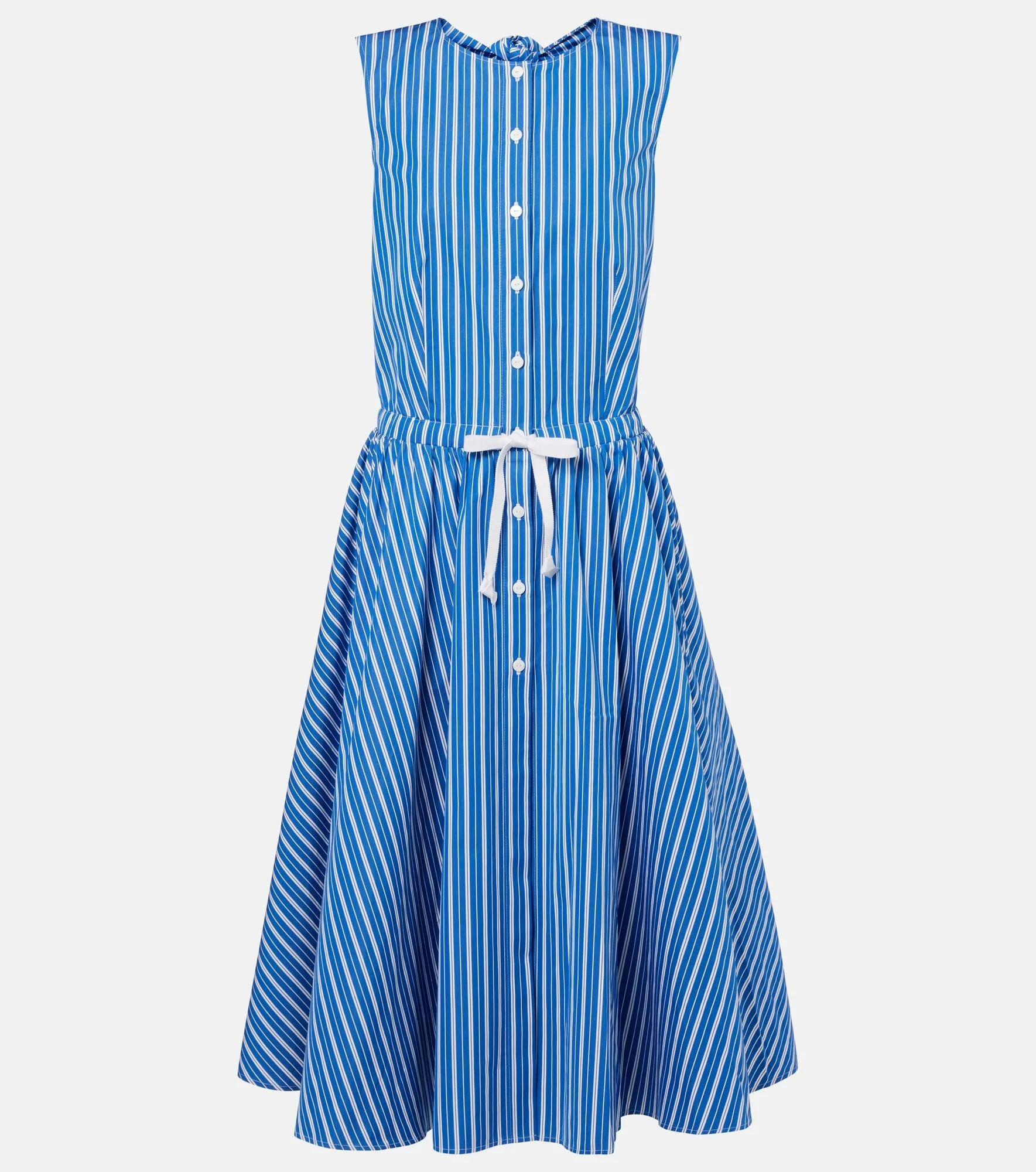 Striped cotton shirt dress - 1