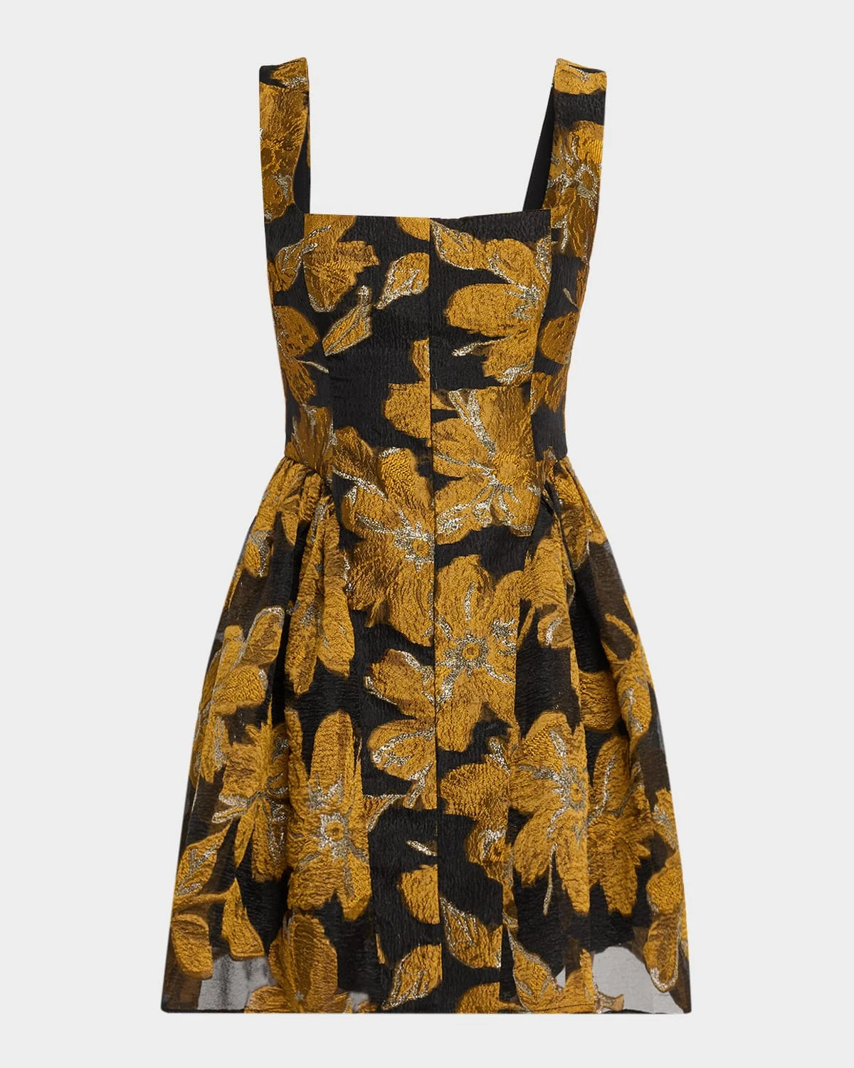Erin Floral Brocade Fit-&-Flare Mini Dress - 1