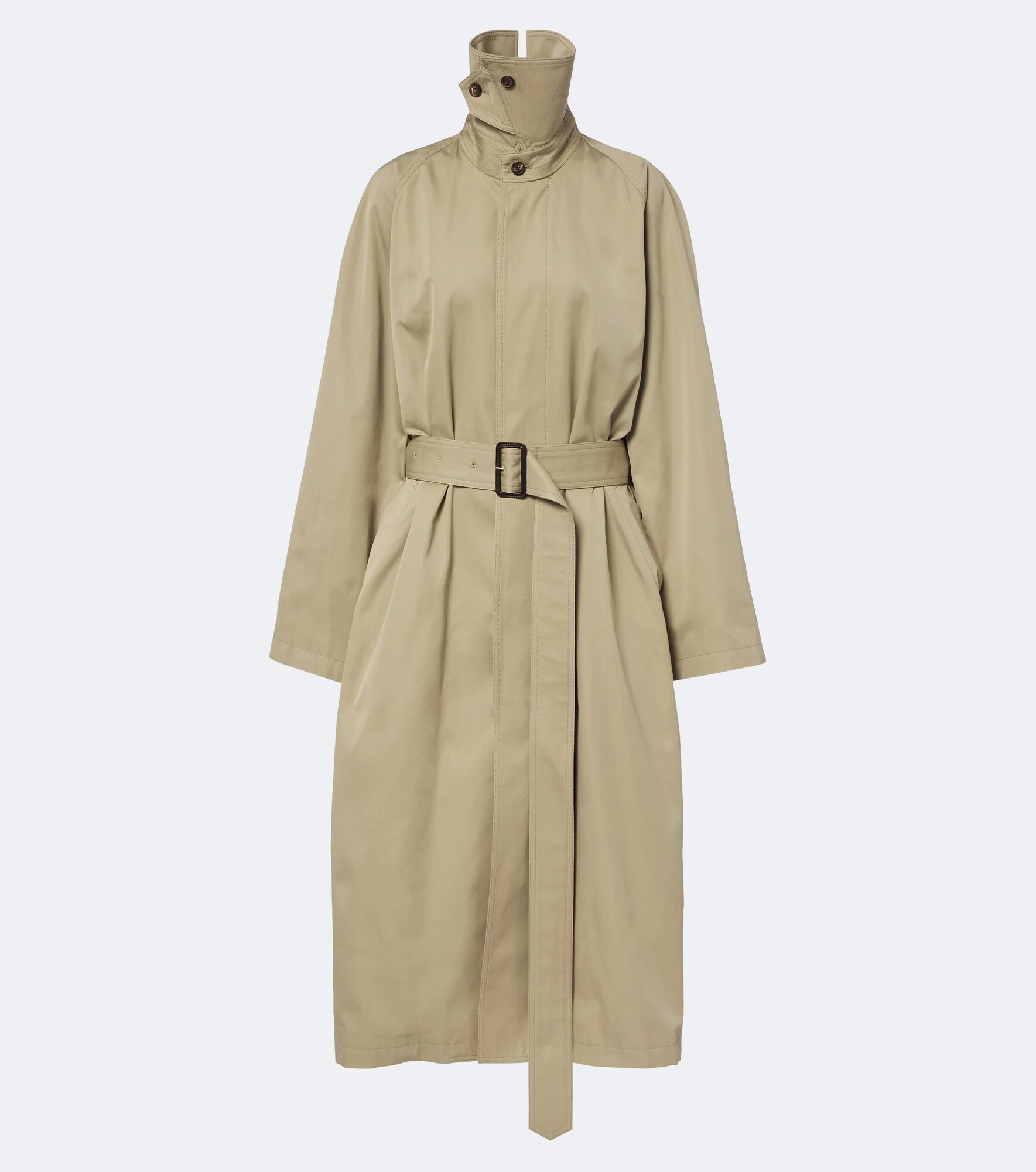 Cotton and silk twill trench coat - 1