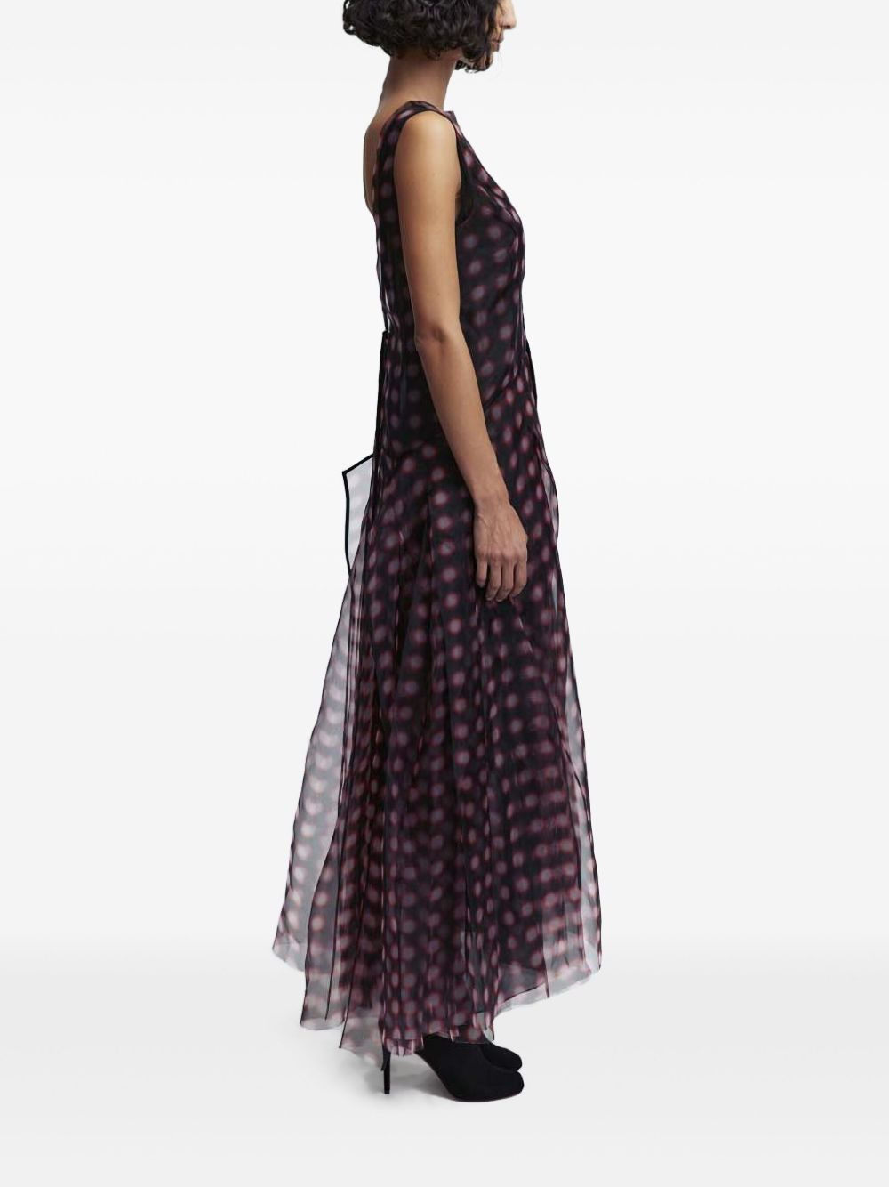 translucent-design dress - 3