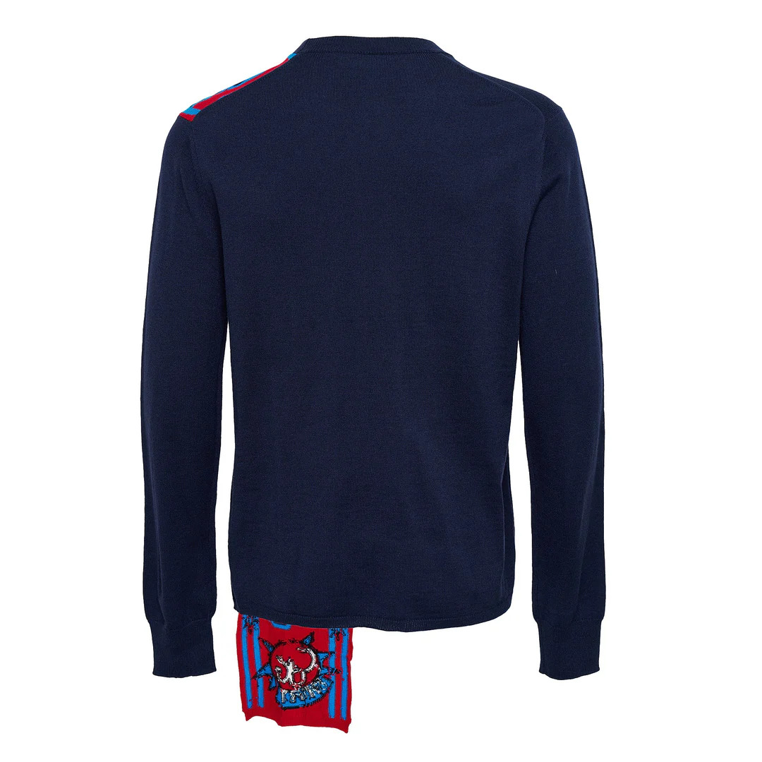 Acrylic Wool Intarsia 12-Gauge Knit Top - 2