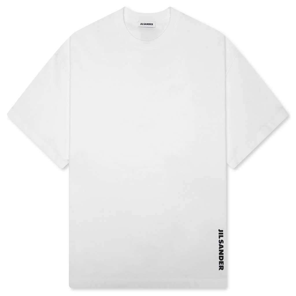 COTTON CREW-NECK T-SHIRT - PORCELAIN - 1