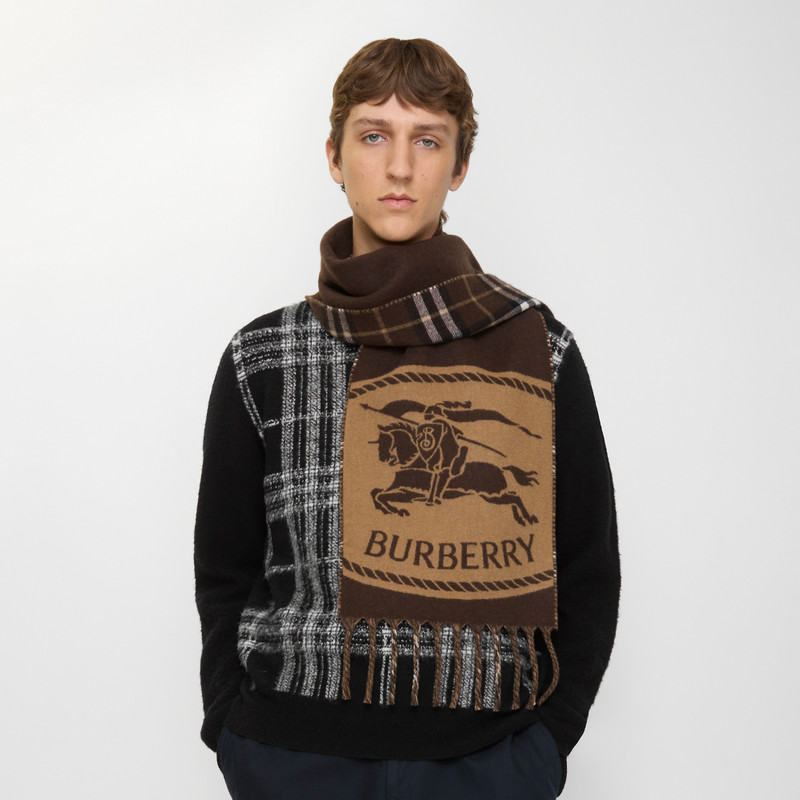 Burberry Reversible Knight Stamp Scarf outlook