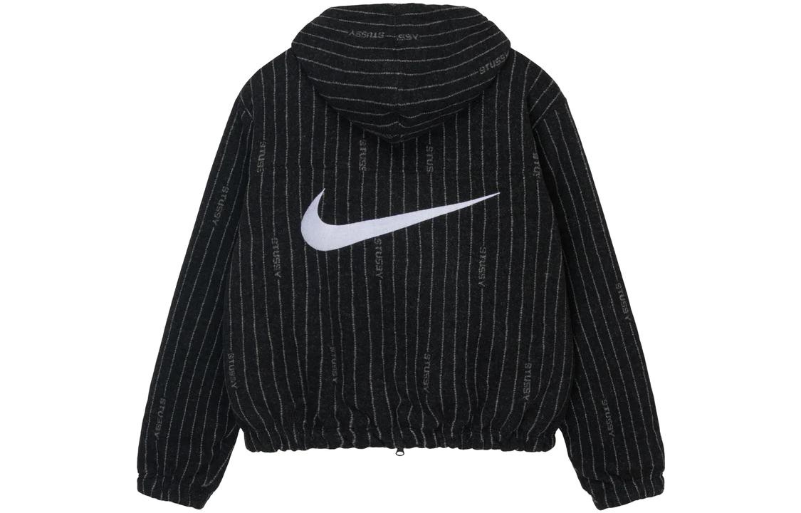 Nike x Stssy Striped Wool Jacket (Asia Sizing) 'Black' DR4413-010 - 2