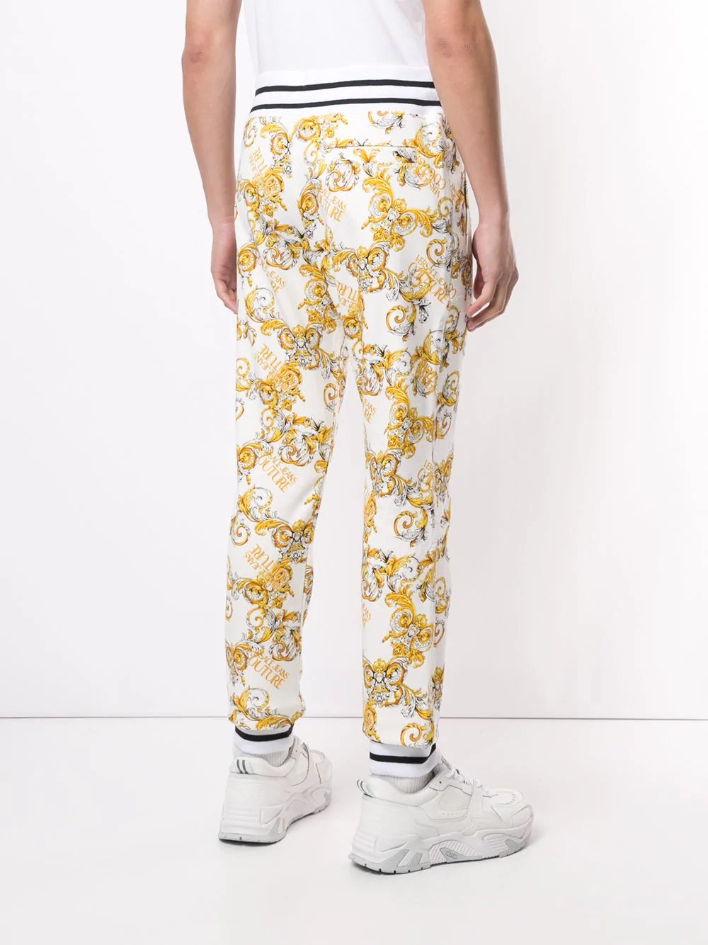 logo baroque-print track pants - 4