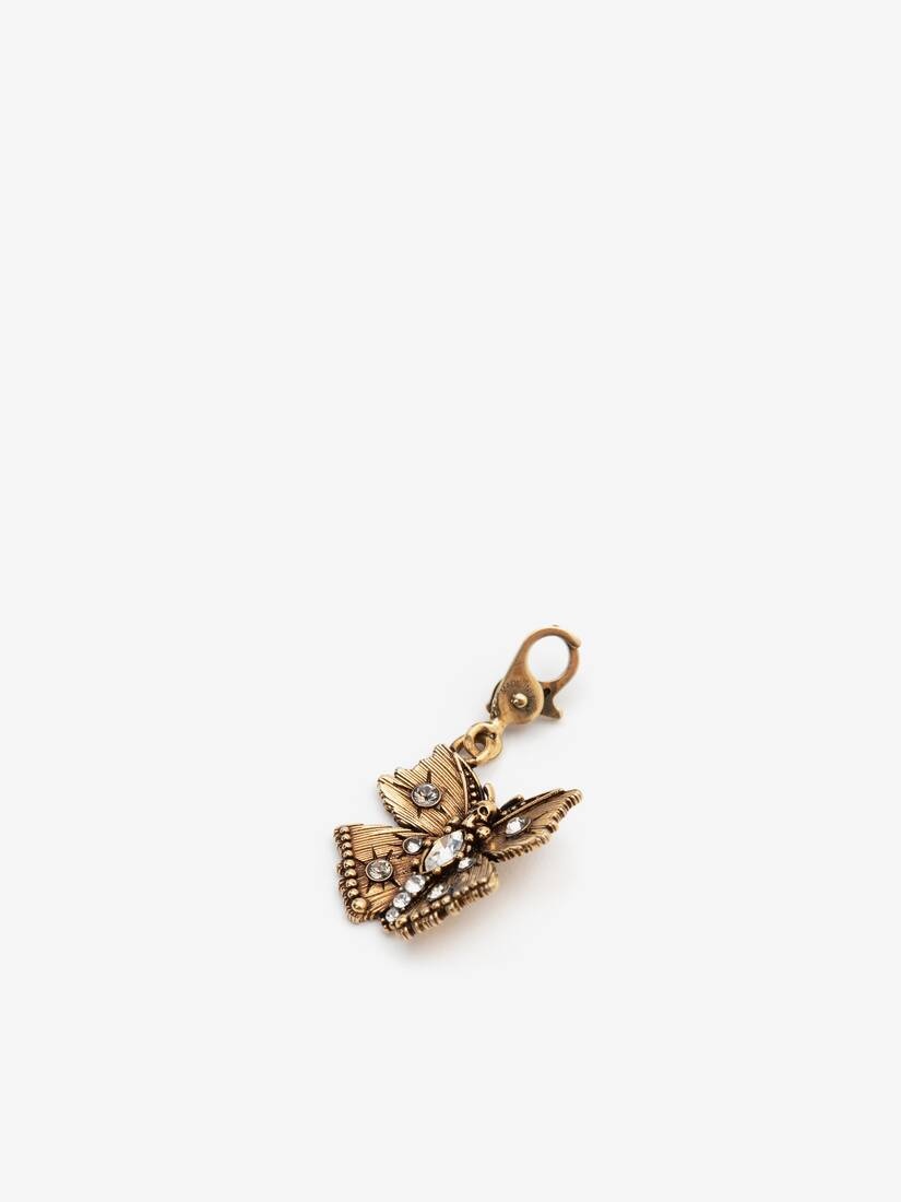 Small Butterfly Charm in Antique Gold - 2
