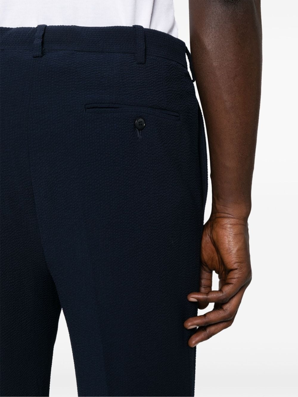 textured tapered trousers - 5