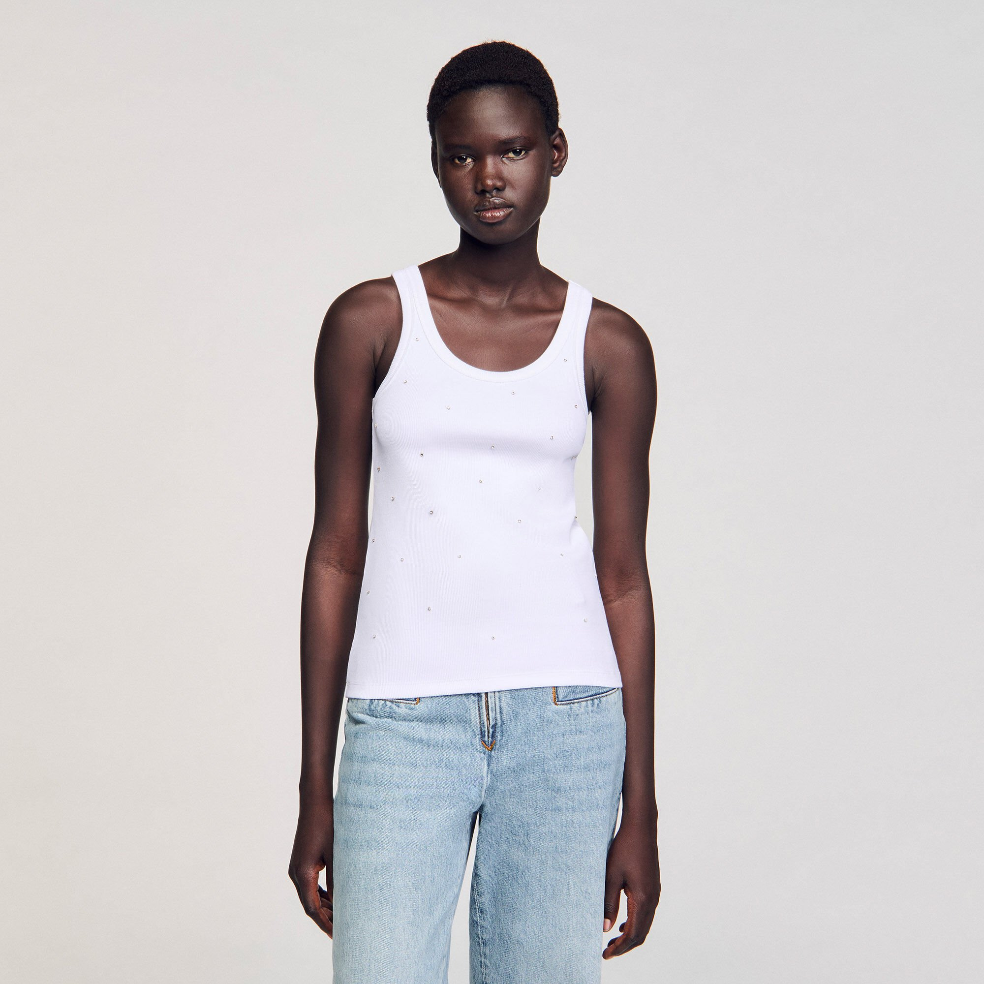 VEST TOP WITH RHINESTONES - 4