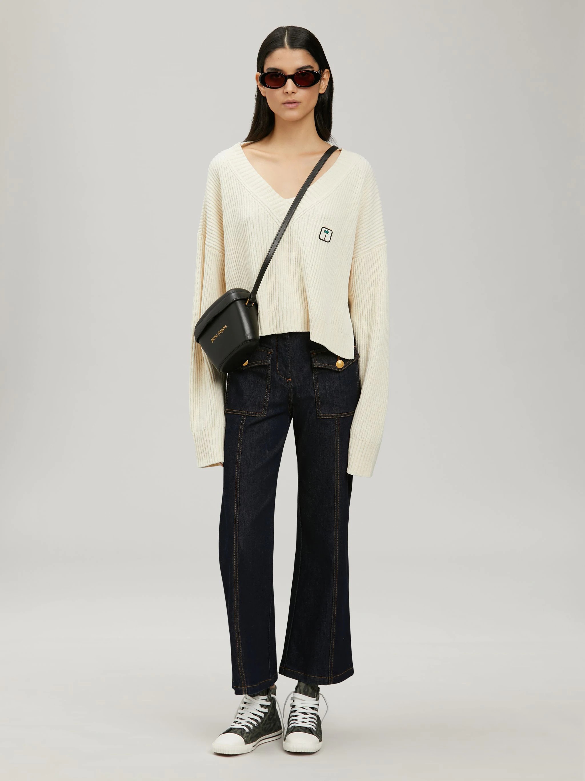 MARINE FLARE DENIM PANTS - 2