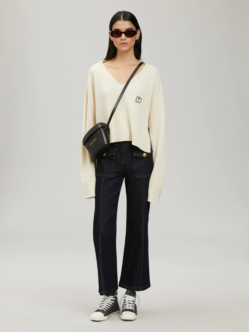 Palm Angels MARINE FLARE DENIM PANTS outlook