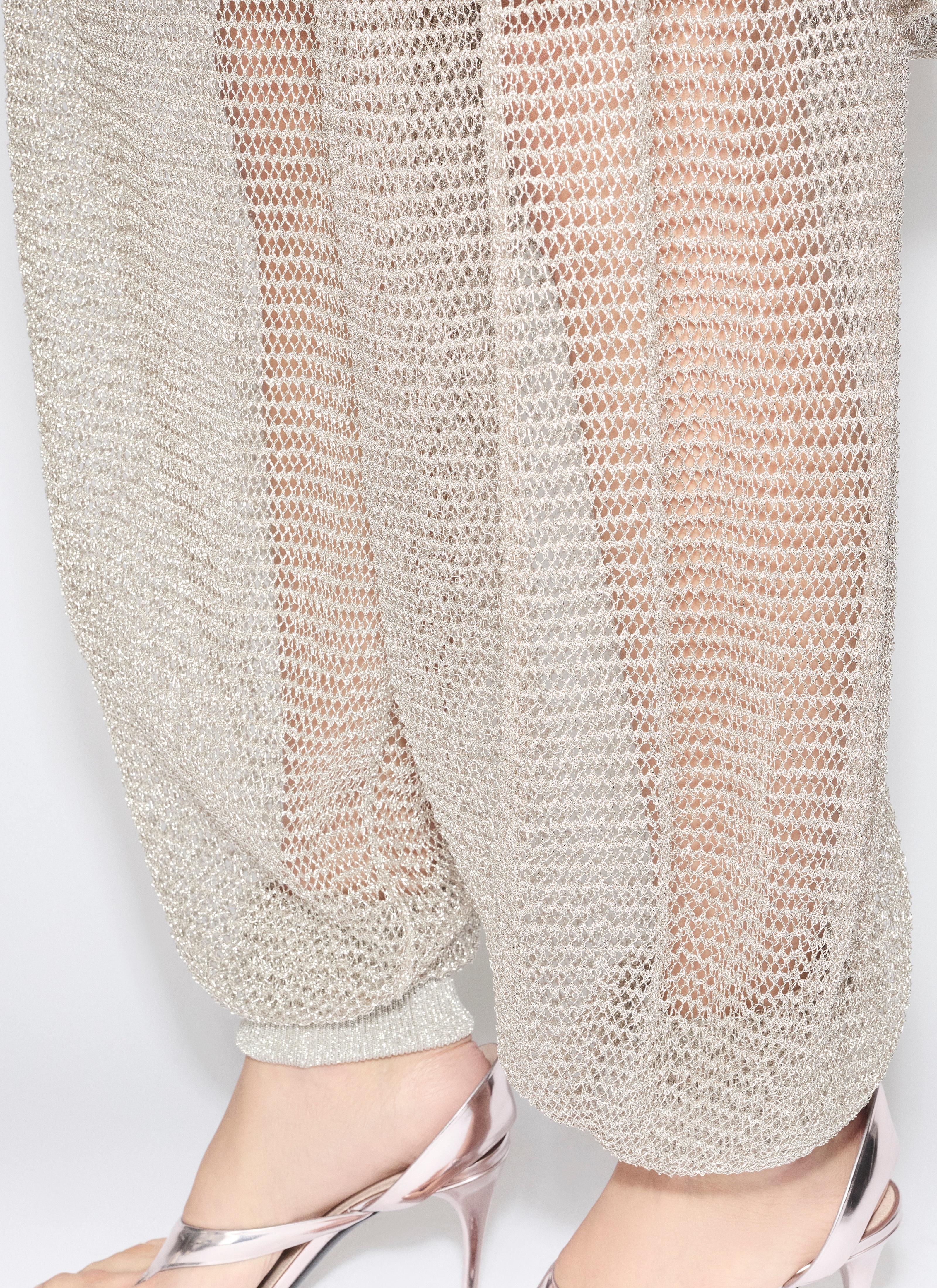 MESH KNIT BALLOON PANTS - 5