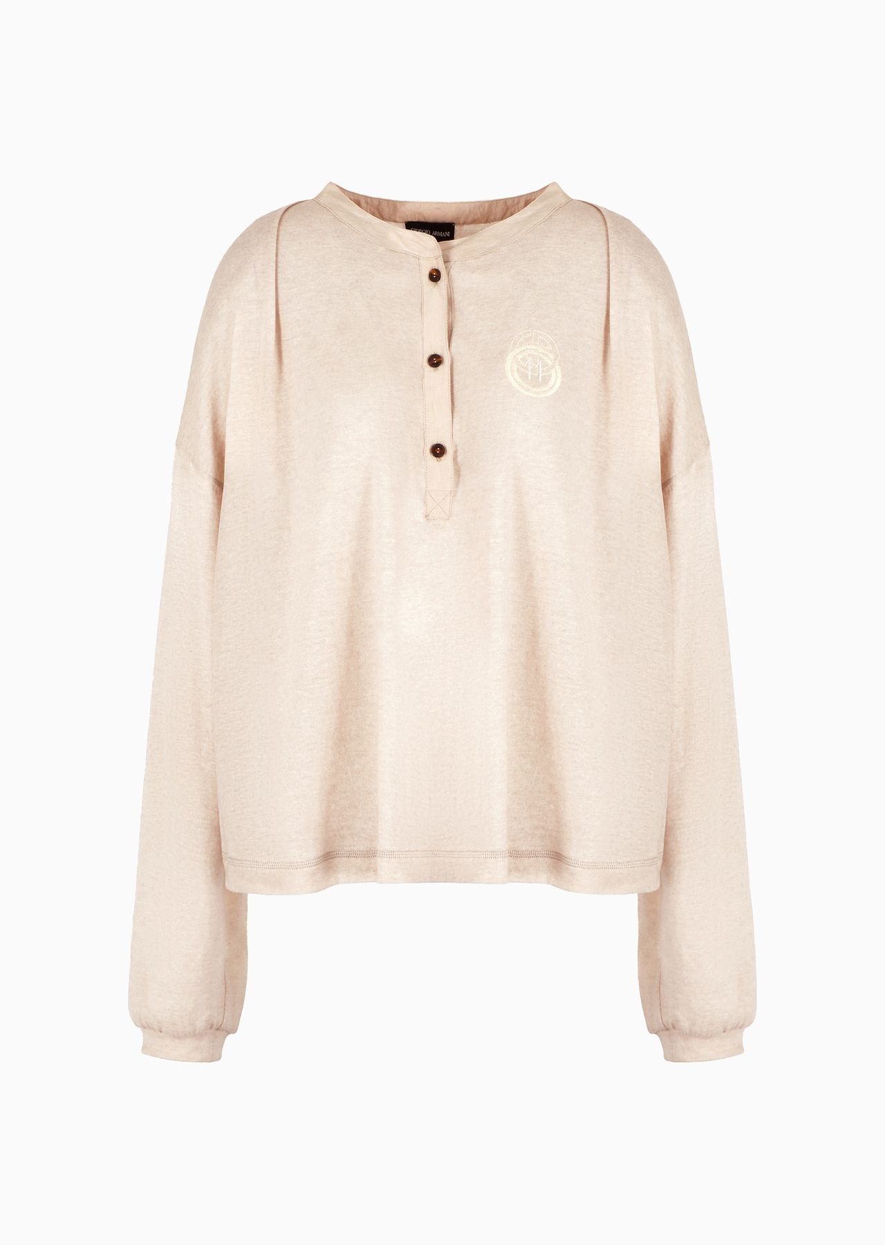 Lightweight cotton-and-cashmere-blend jersey crew-neck jumper - 1