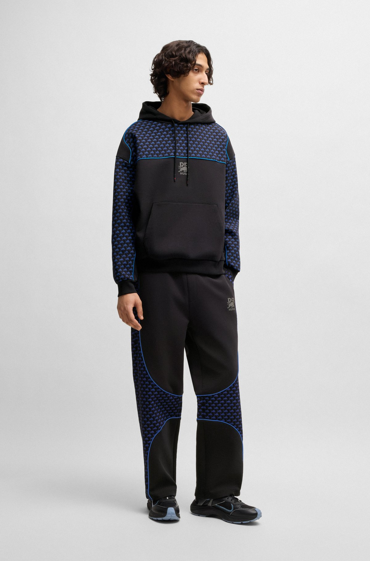 HUGO X RB HOODIE WITH PIPING DETAILS - 4