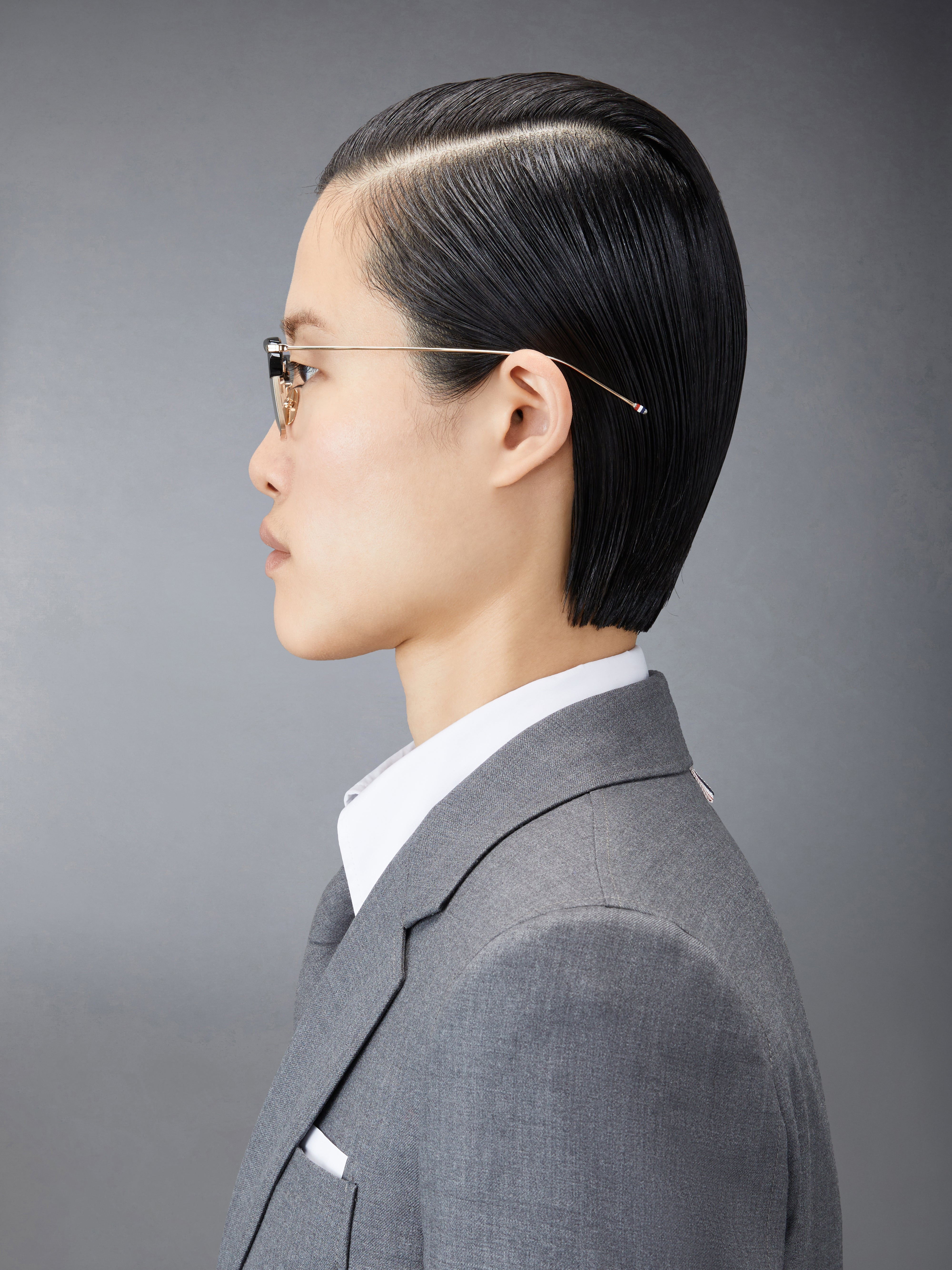 ACETATE AND TITANIUM RECTANGULAR EYEGLASSES - 3