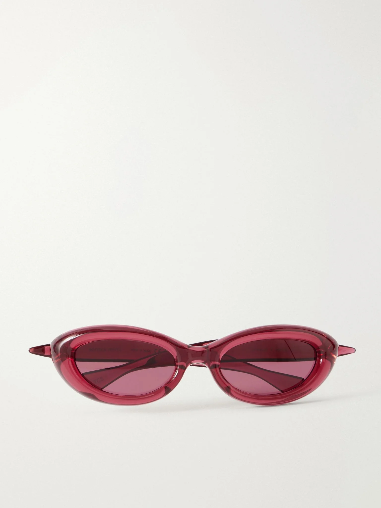 Sardine cat-eye injected sunglasses Burgundy - 1
