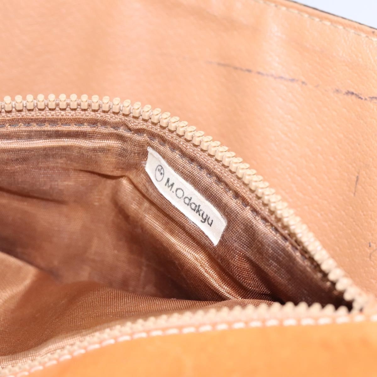 CELINE Macadam Canvas Shoulder Bag Pvc Brown Gold - 11
