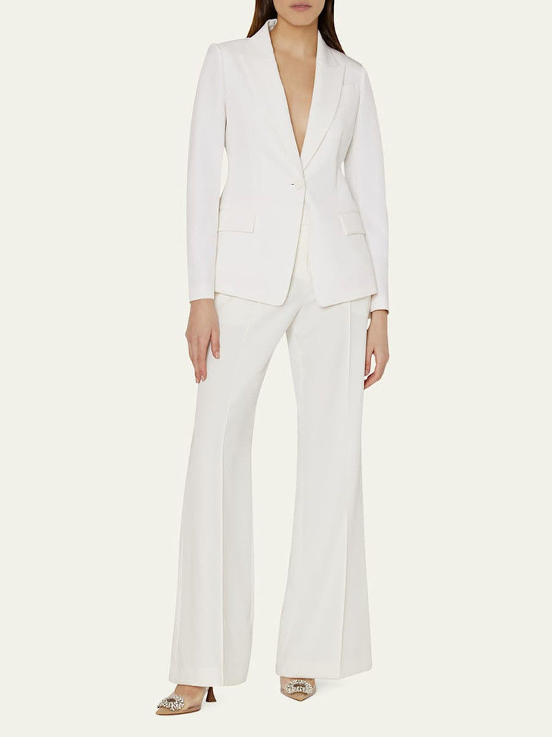 MILLY Avery Single-Button Cady Blazer outlook