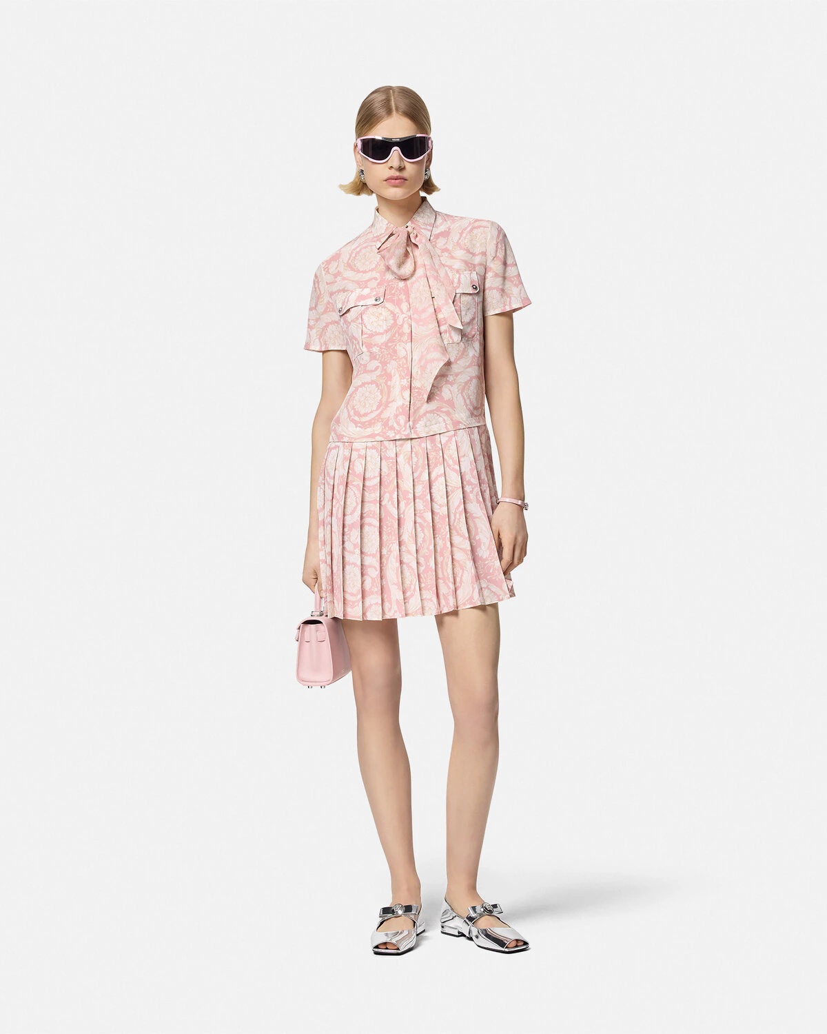 Barocco Lavallière Silk Crêpe Mini Dress - 2