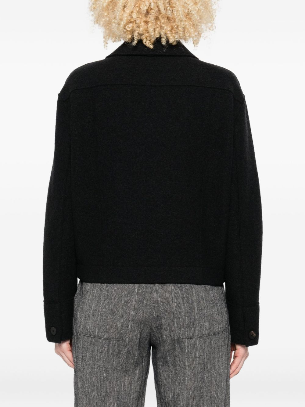 button-front collared jacket - 4