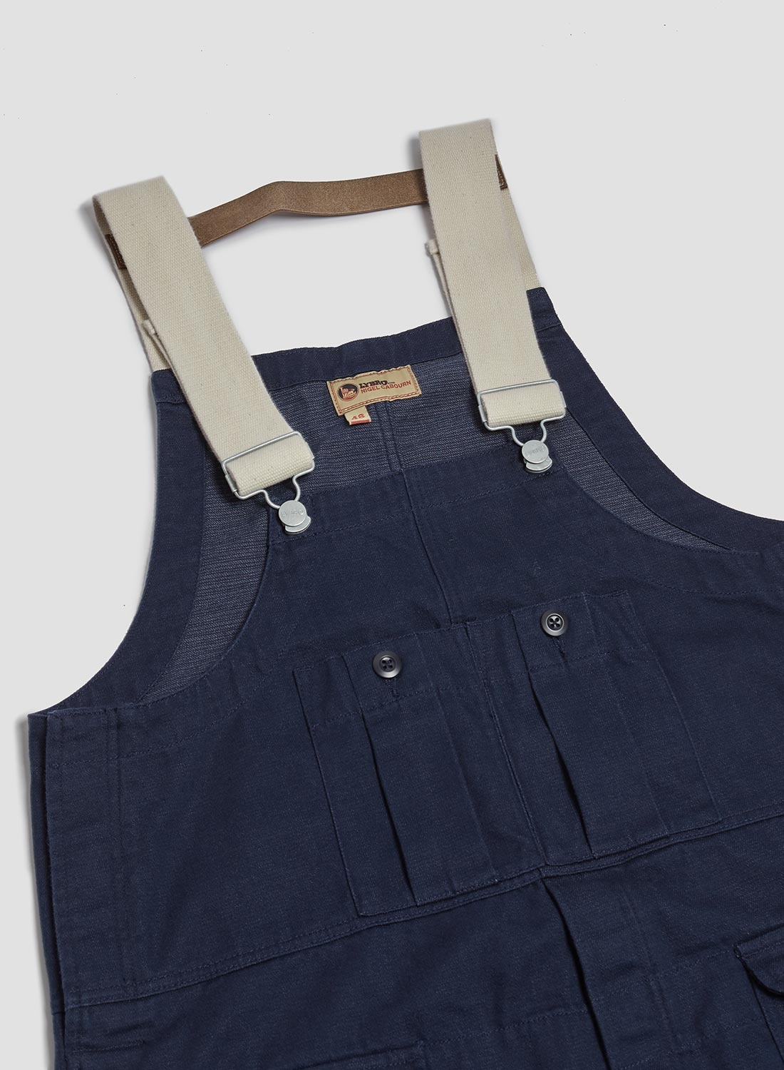 Railway Dungaree Heavy Cotton in Black Navy - 6