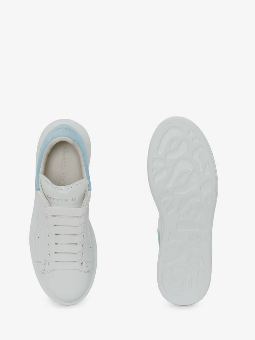 Women's Oversized Sneaker in White/powder Blue - 4