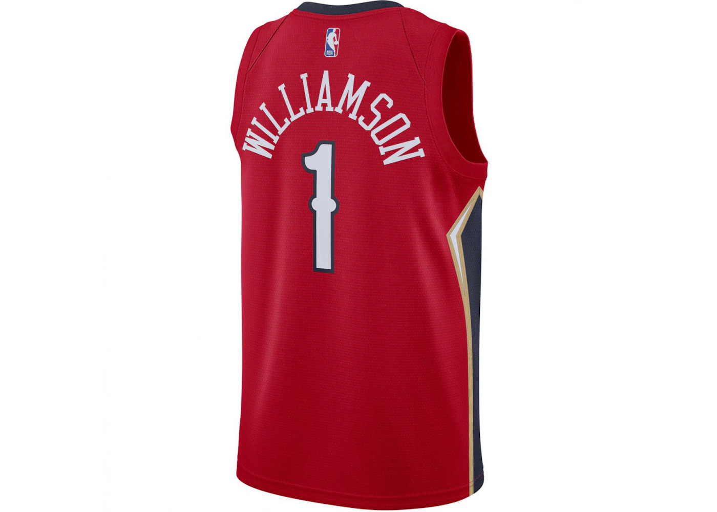 Nike Williamson Pelicans Statement Edition Jersey Red/Black/Gold - 2