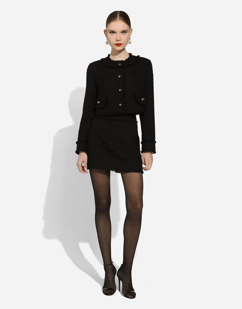 Dolce & Gabbana Short raschel tweed jacket outlook
