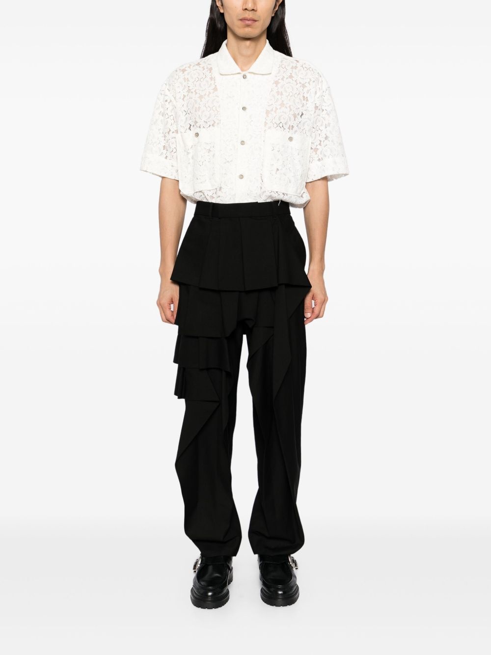 ruffle easy trousers - 2