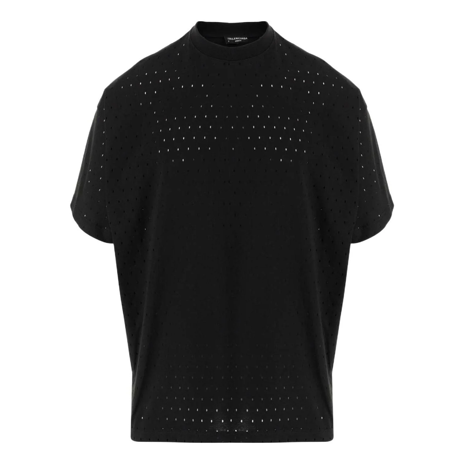 Balenciaga Mesh Crewneck Oversized T-shirt 'Black' 694576TMVD41000 - 1
