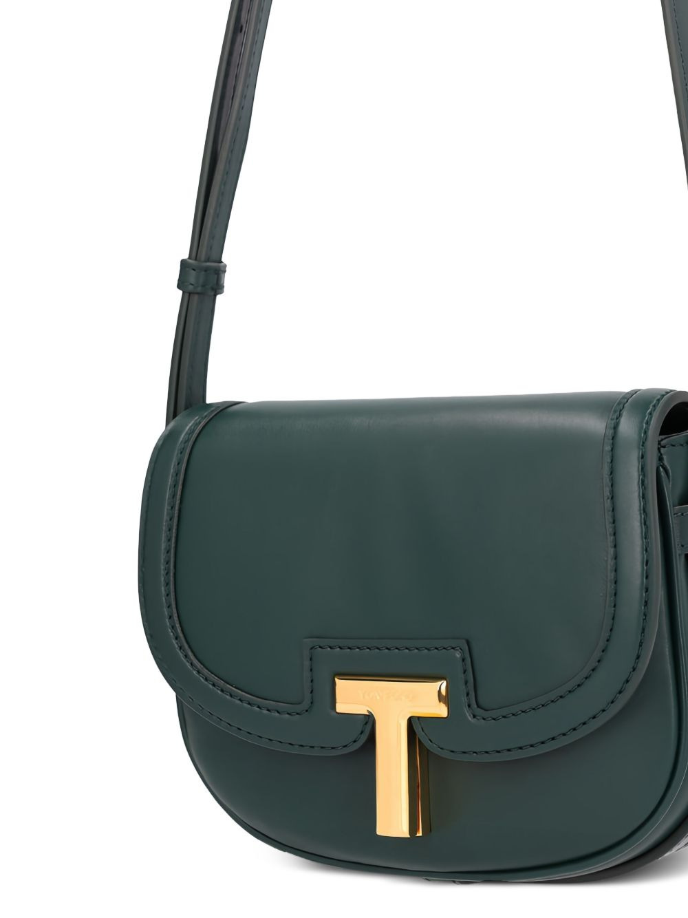 T-plaque leather shoulder bag - 3