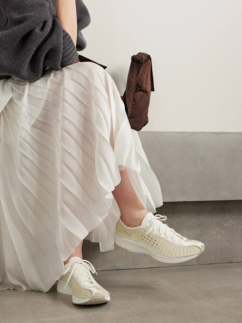 Nike Air Superfly Perforated Leather And Suede Sneakers outlook