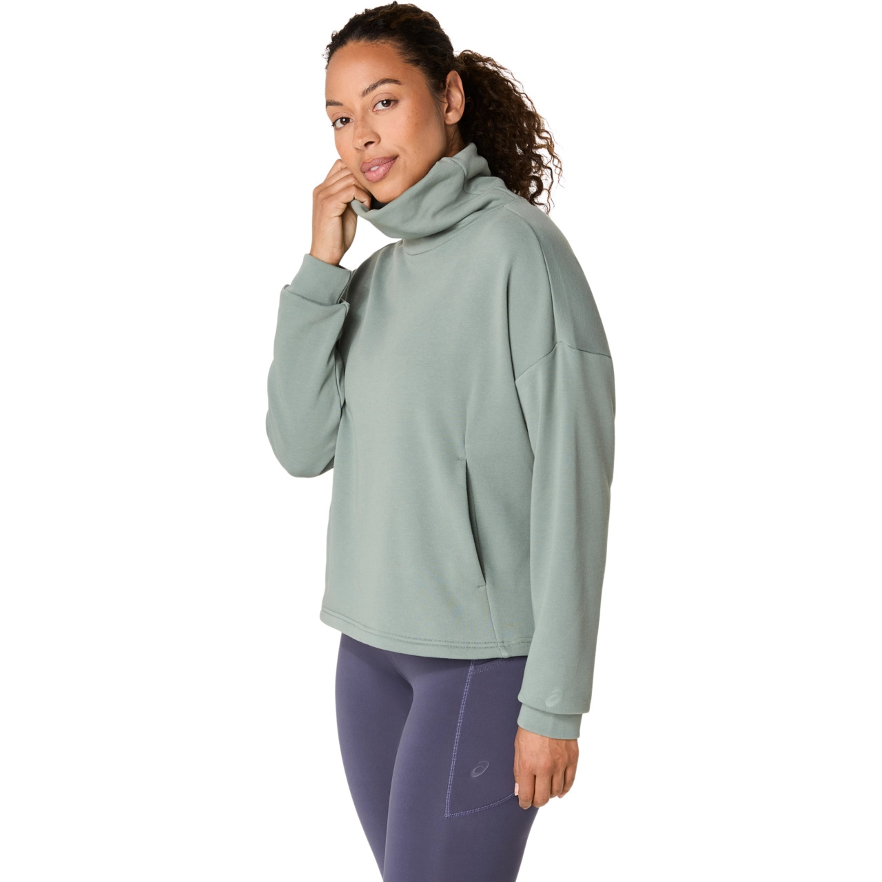 NAGINO FRENCH TERRY HIGH NECK TOP - 7