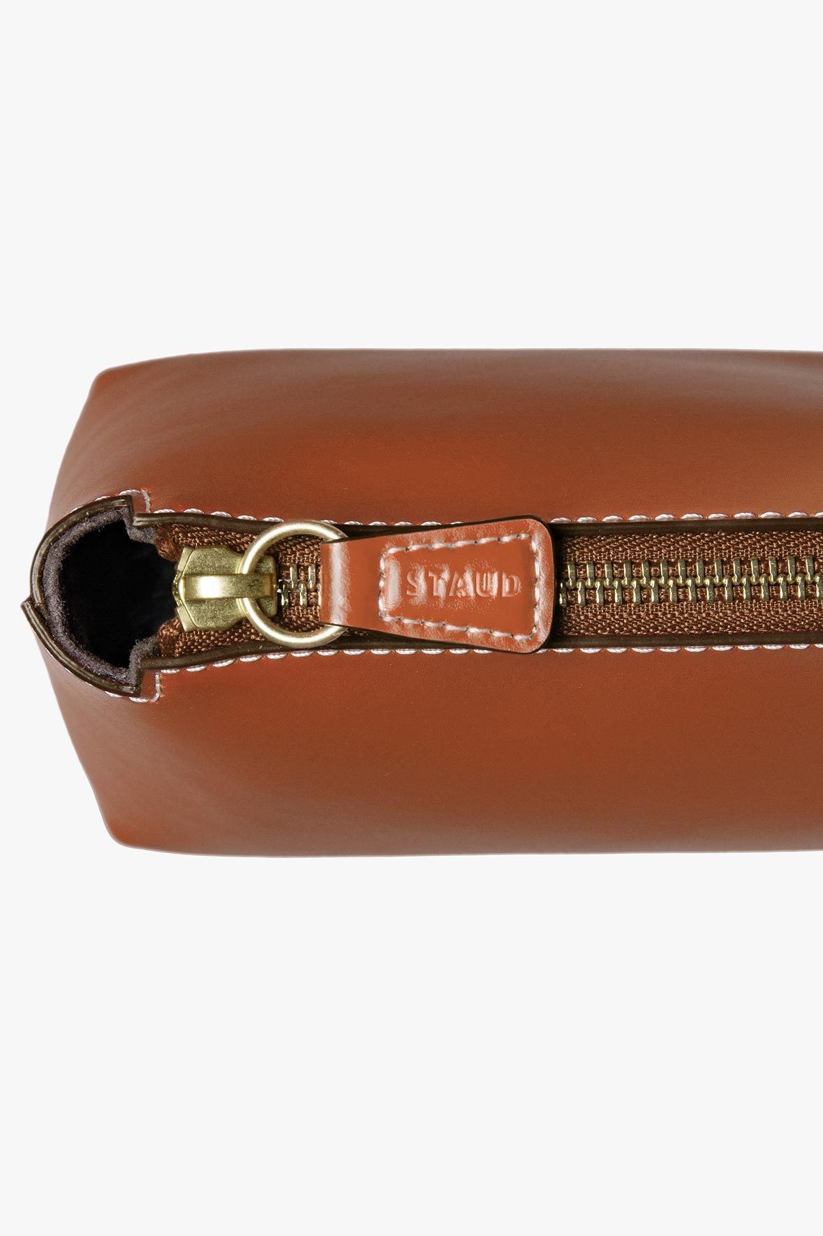 STAUD MINI SHIRLEY LEATHER BAG | SADDLE - 9