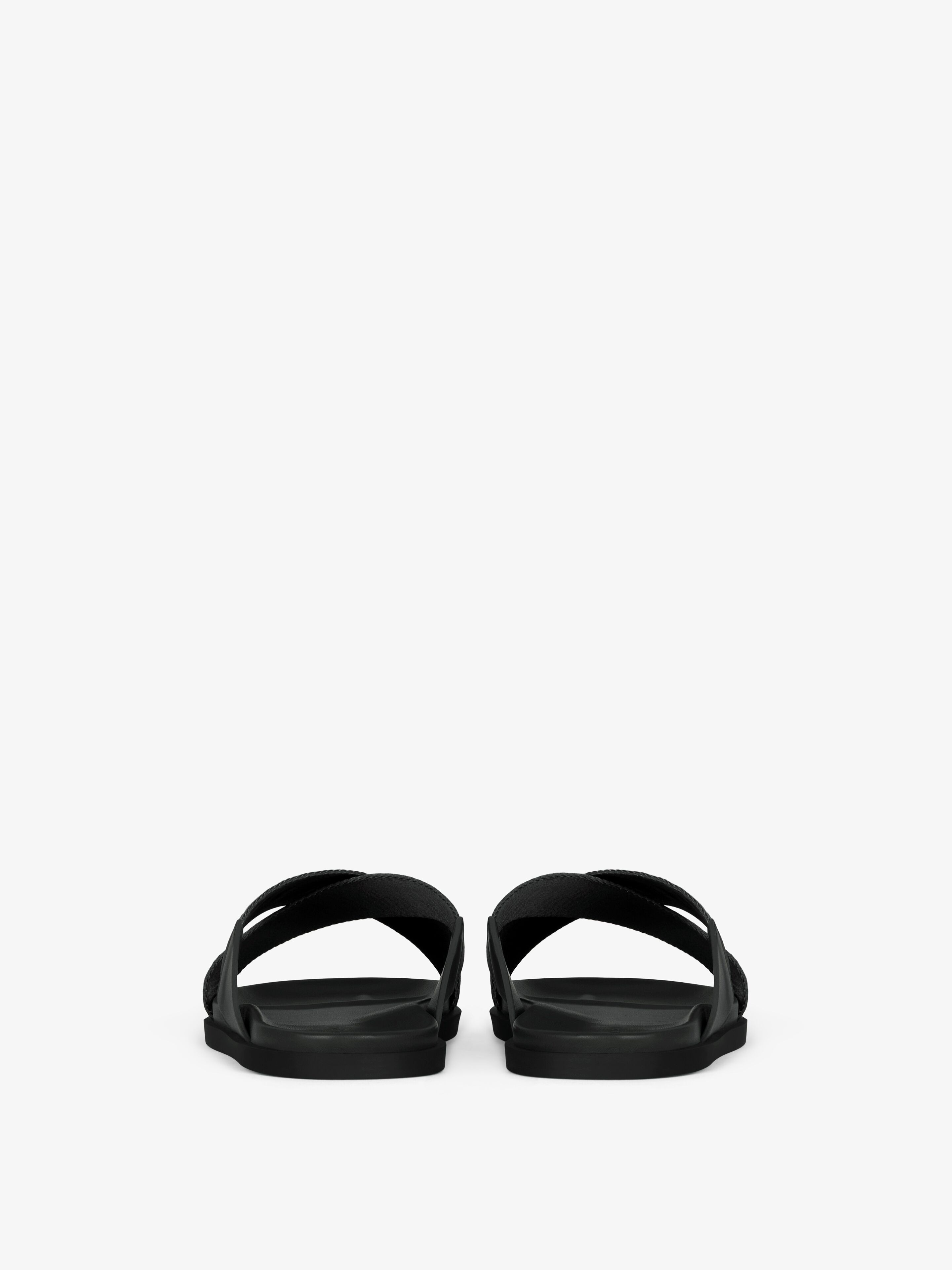 G PLAGE SANDALS WITH CROSSED STRAPS IN WEBBING - 6