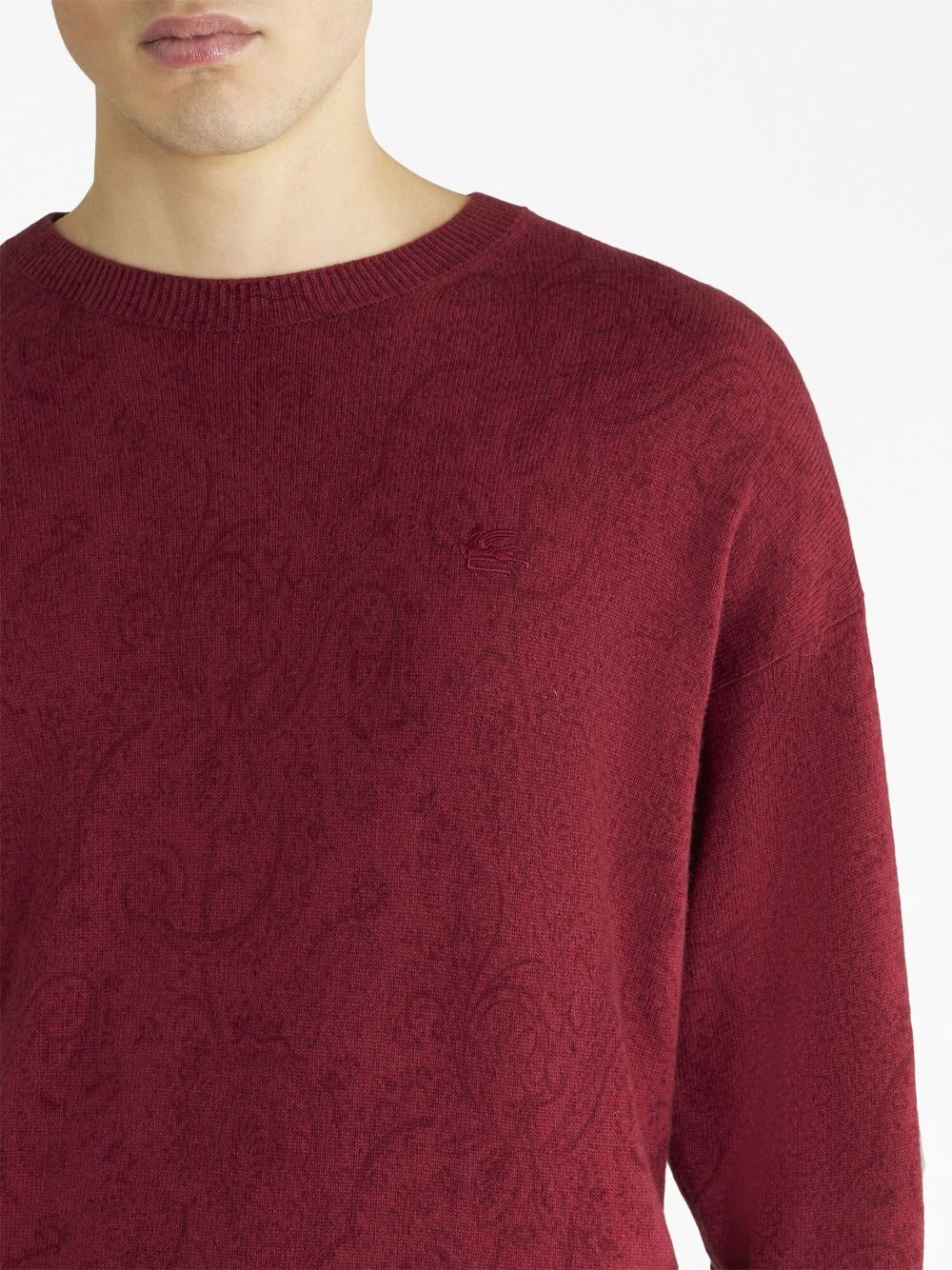 logo-embroidered wool jumper - 4