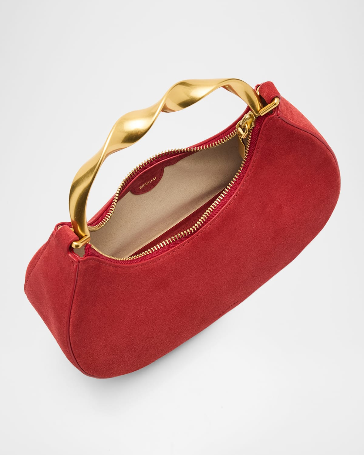 Nixi Suede Twist Top-Handle Bag - 4