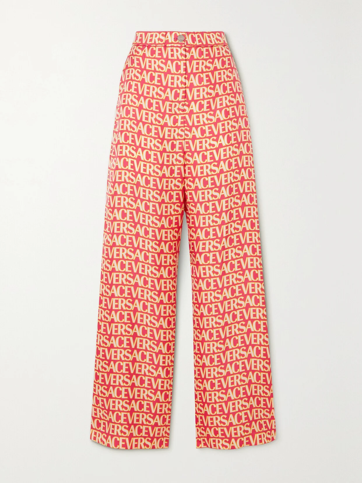 Printed Silk-twill Wide-leg Pants - 1