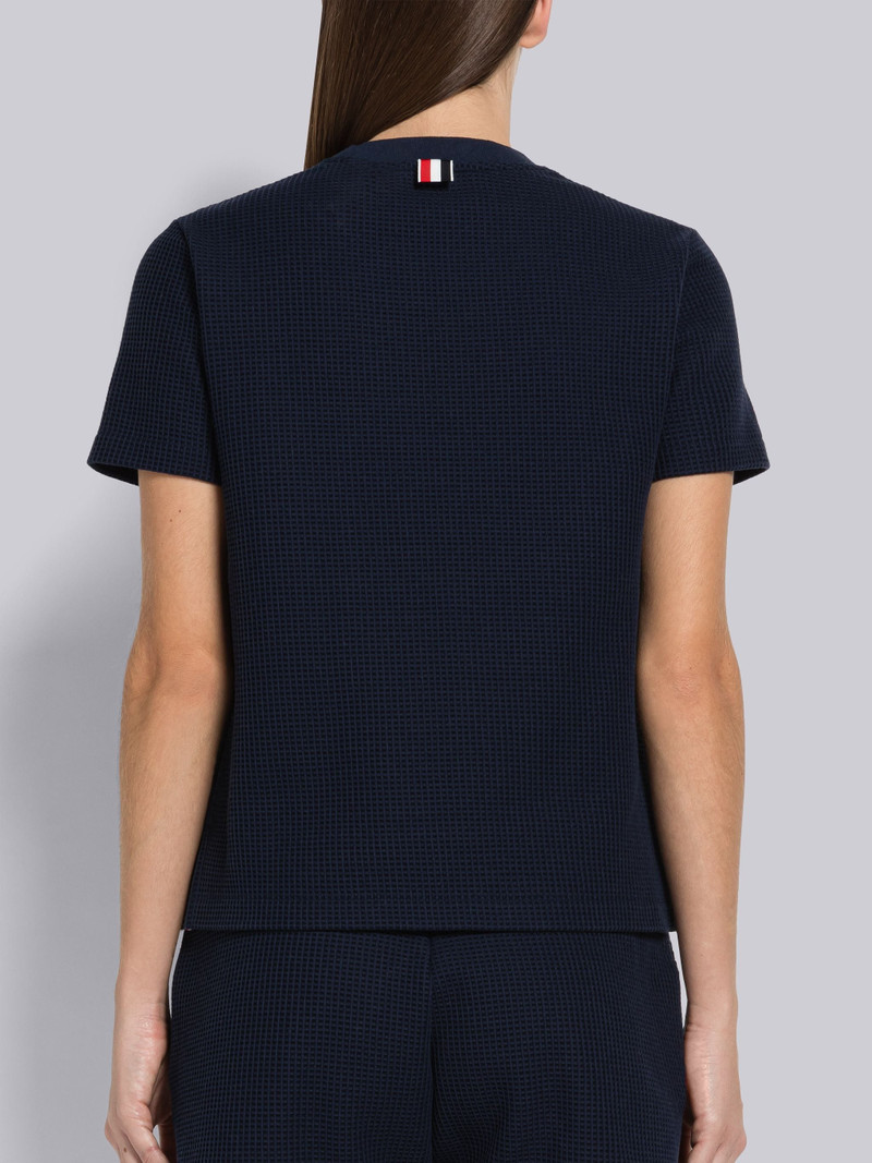 Textured Check Sequin Lobster Short Sleeve Tee 3