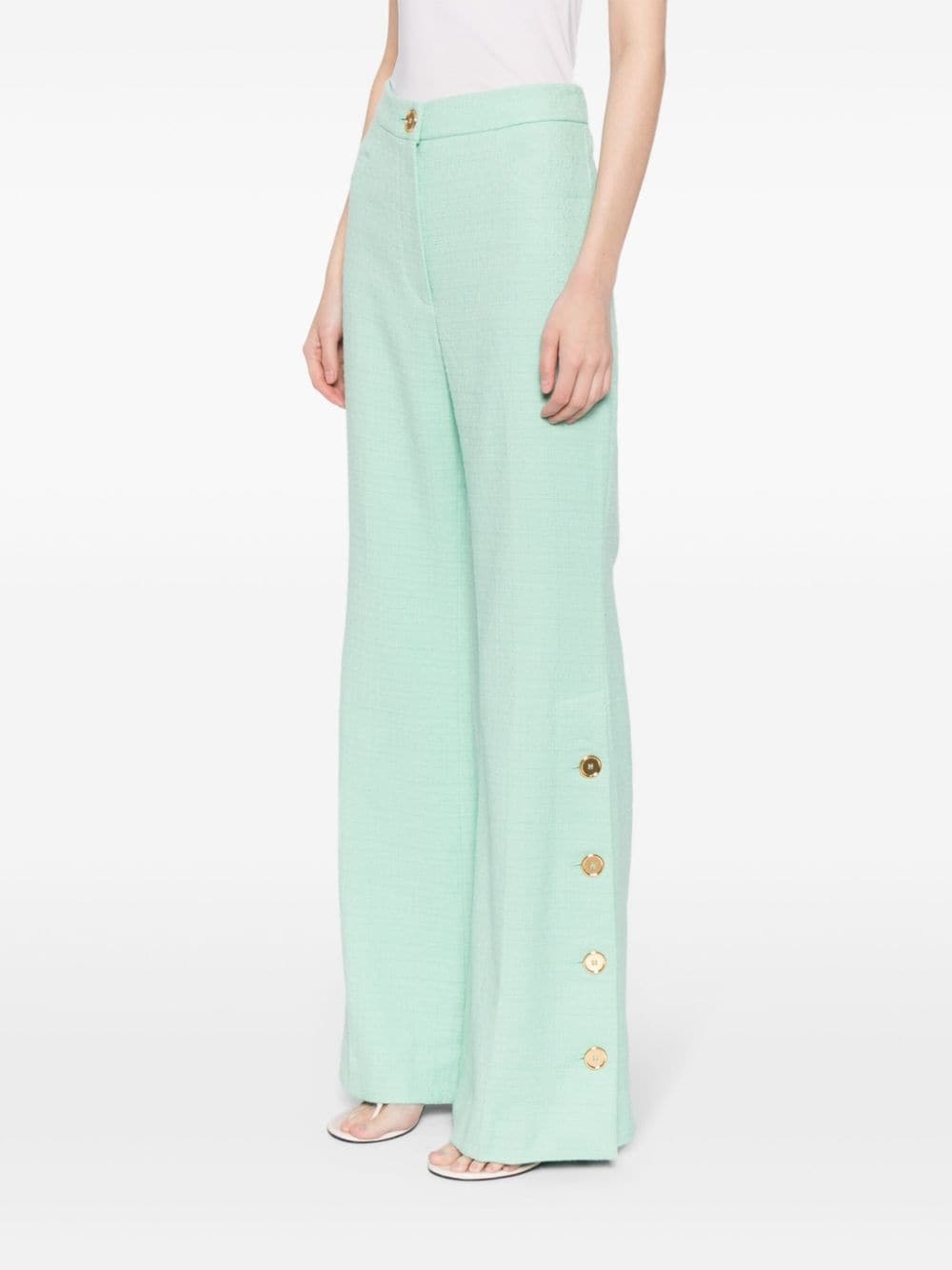 tweed flared trousers - 3