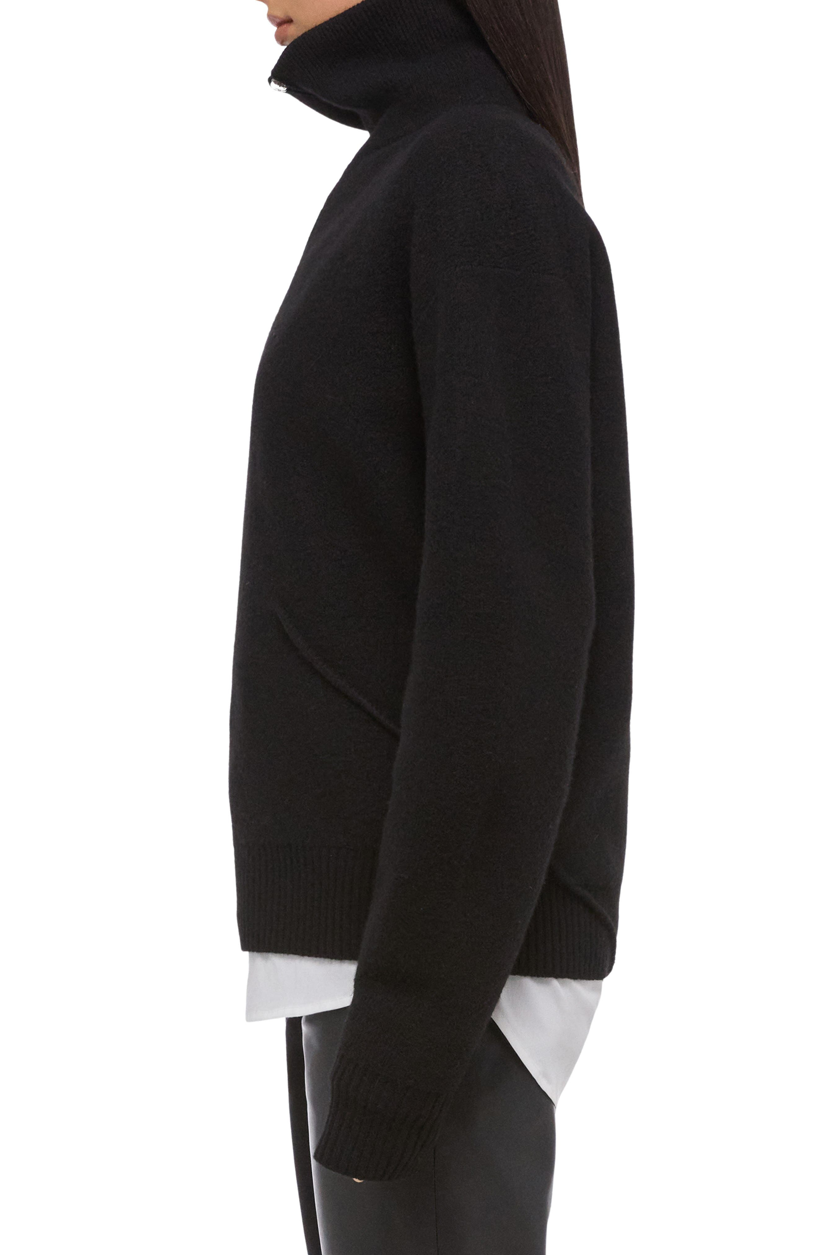 Helmut Lang Apex Quarter Zip Sweater in Black at Nordstrom - 3