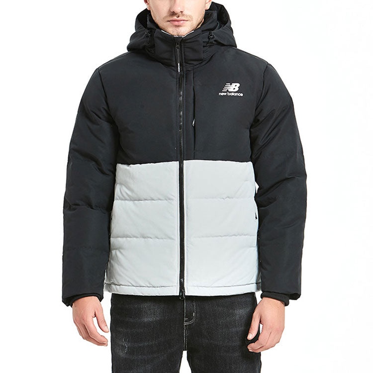 New Balance Windproof Lifestyle Down Jacket 'Black White' AMJ93551-LAN - 3